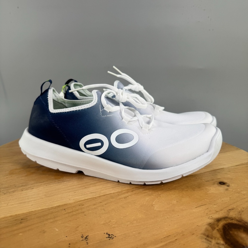 Oofos Oomg Sport LS Mens Size 12 Shoes Navy Mutare White Comfort Lace Up NWT